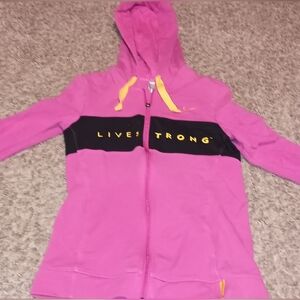 Women's Nike Live Strong Hoodie Sweatshirt Size Medium Color Yellow Black Fit...